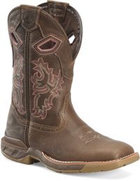 Double-H Boots Women’s 10” Ari Wide Square Composite Toe Roper Work Boot Brown - DH5373