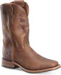 Double-H Boots 10" Fairview Wide Square Toe ICE™ Stockman Western Boot Medium Brown - DH7034