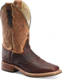 Double-H Boots Men’s 11” Talache Wide Square Toe Roper Western Boot Brown/Tan - DH8305