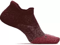 Feetures Unisex Elite Max Cushion No Show Tab Socks Dark Cherry - EC50542
