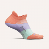 Feetures Unisex Elite Light Cushion No Show Tab Socks Pop Off Peach - E505-577