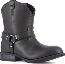 FRYE Supply Women's Harness Steel Toe Pull On Work Boot Black - FR40601F