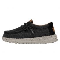 HEY DUDE Shoes Unisex Toddlers' Wally Washed Canvas Black - 40566-001