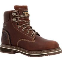 GEORGIAL BOOT Women's 6" AMP LT Edge Soft Toe Waterproof Work Boot Brown - GB00514