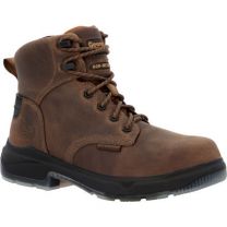 GEORGIA BOOT Men's 6" FLXPoint ULTRA Lace-Up Composite Toe Waterproof Work Boot Black/Brown - GB00552