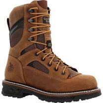 GEORGIA BOOT Men's 9"  LTX Logger Composite Toe Waterproof Work Boot Brown - GB00669