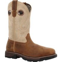 GEORGIA BOOT Men's 11" Carbo-Tec FLX Alloy Toe Pull On Work Boot Brown/Bone - GB00670