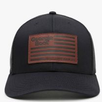 Georgia Boot Unisex Leather Patch Trucker Hat Black - GB9386