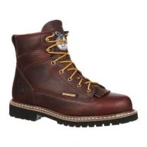 Georgia Boot Men's Soft Toe Waterproof Lace-to-Toe Work Boot Chocolate - GBOT052