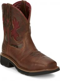 JUSTIN WORK Women's 8" Lathey Nano Composite Toe Work Boot Brown - GY9962