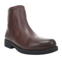 Propet Men's Troy Double-Zip Boot Brown Leather - MBA005LBR