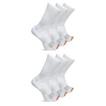 Merrell Unisex Cotton Crew Socks White (6 pairs) - MEA33564C6B2001-WHITE