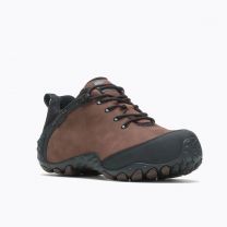 MERRELL WORK Men's Chameleon Flux Leather Carbon Fiber Toe Waterproof Work Shoe Brown - J003901