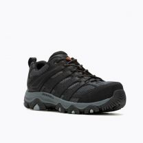 MERRELL WORK Men's Moab Vertex 2 Carbon Fiber Toe Work Shoe Black/Granite - J005463