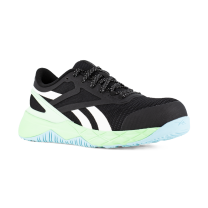 Reebok Work Women's Nanoflex TR Composite Toe Athletic Work Shoe Black/Seafoam Green/White - RB365