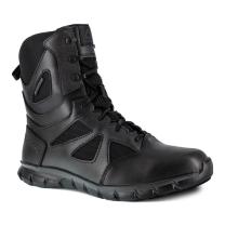 Reebok Work Women's 8" Sublite Cushion Soft Toe Waterproof Tactical Boot with Side Zipper Black - RB806