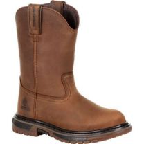 Rocky Unisex Little Kid's 8" Original Ride FLX Waterproof Western Boot Brown - RKW0300C