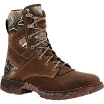 ROCKY WORK Men's 8" Hi-Wire Soft Toe Waterproof Western Work Boot Dark Earth - RKW0428