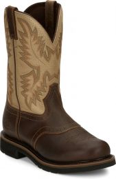 JUSTIN WORK Men's 11" Superintendent Soft Toe Work Boot Golden Brown - SE4660