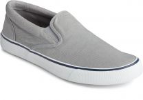 Sperry Men's Striper II Slip On Sneaker Salt Washed Grey - STS22403