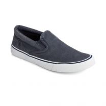 Sperry Men's Striper II Slip On Sneaker Salt Washed Navy - STS22405