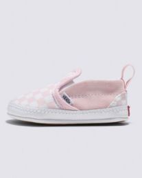 VANS Unisex Infants' Slip-On V Checkerboard Shoe Blushing Pink/True White - VN0A2XSL04E