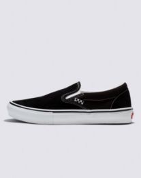 VANS Unisex Skate Slip-On Shoe Black/White - VN0A5FCAY28