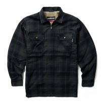 WOLVERINE Men's Hastings Sherpa Lined Zip Shirt-Jacket Shadow Gray Plaid - W1211550-051