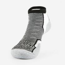 Thorlo Unisex Experia TECHFIT Light Cushion Low-Cut Socks Black/White - XCCU-132