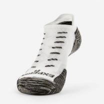 Thorlo Unisex Experia TECHFIT Light Cushion No-Show Tab Rocket Grip Socks White/Grey - XCTU01-111