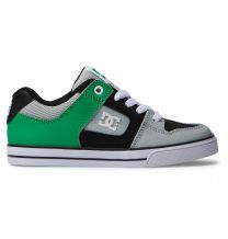 DC Shoes Kids' Pure Shoes Black/Kelly Green - ADBS300267-BKG