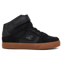 DC Shoes Kids' Pure High Elastic Lace High-Top Shoes Black/Gum - ADBS300324-BGM