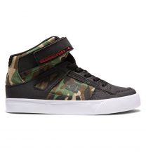 DC Shoes Kids' Pure High Elastic Lace High-Top Shoes Black Camo - ADBS300324-BLO
