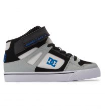 DC Shoes Unisex Kids' Pure High Elastic Lace High-Top Shoes White/Grey/Blue - ADBS300324-HYB