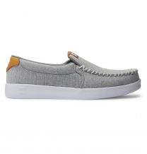 DC Shoes Men's Villain Slip-On Shoes White/White/Light Grey - ADYS100567-WWL