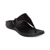 Aetrex Women's Rita Adjustable Thong Sandal Black - AE800W