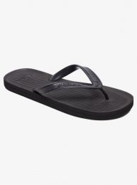 Quiksilver Men's Haleiwa Flip Flops Sandals Solid Black - AQYL100627-SBKM