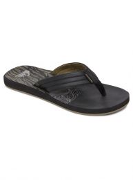 Quiksilver Men's Carver Print Flip Flop Sandals Black/Brown/Black - AQYL100952-XKCK