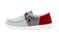 HEY DUDE Shoes Men's Wally Sox Funk Dark Grey/Red - 110353113