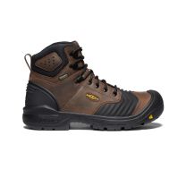 KEEN Utility Men's 6" Portland Carbon Fiber Toe Waterproof Work Boot Dark Earth/Black - 1023386