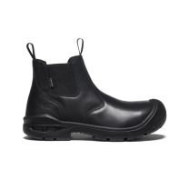 KEEN Utility Men's Juneau Romeo Waterproof Carbon-Fiber Toe Pull On Work Boot Black/Black - 1025581