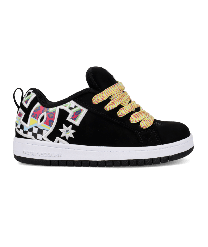 DC Shoes Unisex Kids' Court Graffik Shoes Black/Multi Color - DC01663005