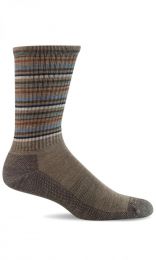 Sockwell Men's Camp Stripe Essential Comfort Socks Khaki - LD78M-030