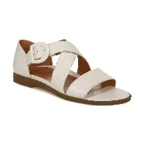 Vionic Women's Pacifica Sandal Cream Crinkle Leather - I8656L2100