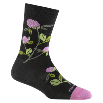Darn Tough Women's Blossom Crew Lightweight Lifestyle Sock Charcoal - 6104-CHARCOAL
