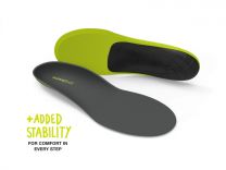 Superfeet Unisex Run Support Low Arch (formerly Carbon) Insoles Grey/Green (1 pair) - 320
