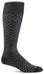 Sockwell Women's Featherweight Fancy Moderate Graduated Compression Socks Charcoal - SW100W-850