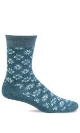 Sockwell Women's Snow Glow Crew Essential Comfort Socks Blue Ridge Sparkle - size M/L - LD186W-625