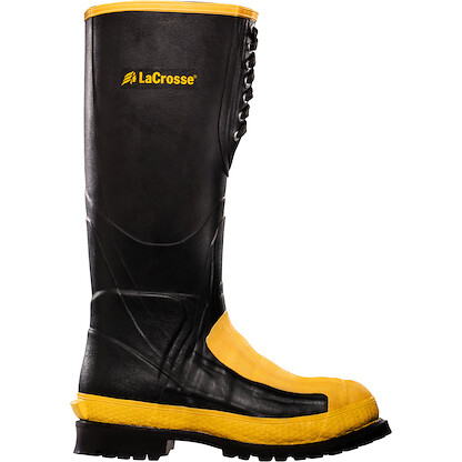 LACROSSE WORK Men's 16" Meta Pac AP Alloy Toe Internal Metatarsal Guard PR Waterproof Work Boot Black - 00228265