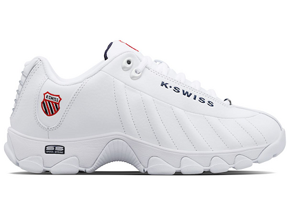 K-Swiss Men's ST329 CMF Sneaker White/Navy/Red - 03426-130